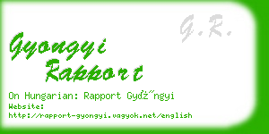 gyongyi rapport business card